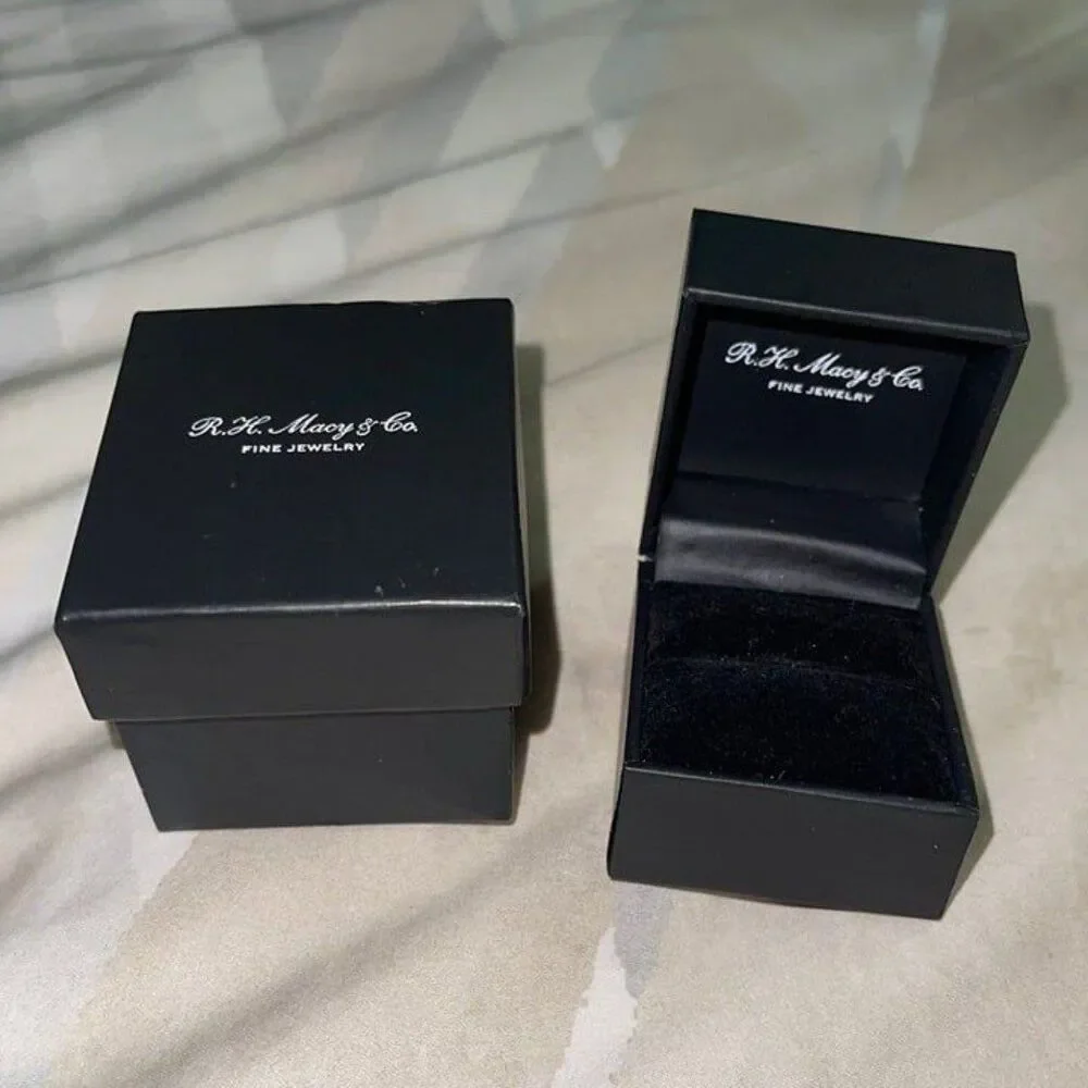 Macy’s 2.5” x 2.5” Ring Jewelry Gift Box 2 PCS. Set